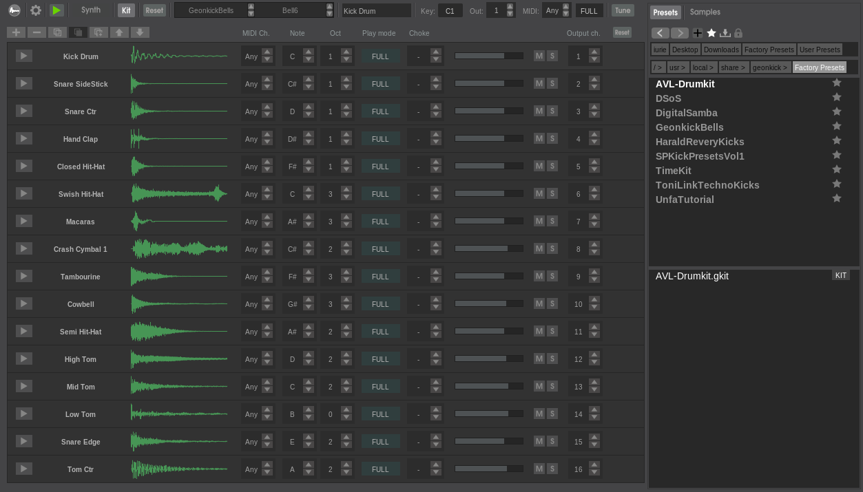 Geonkick screenshot Kit
